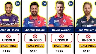 🚨 🚫Unsold Players List IPL Auction 2025🚨