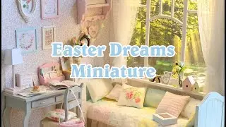 EASTER DREAMS BEDROOM 1/6 scale handmade miniature dollhouse by Nerea Pozo
