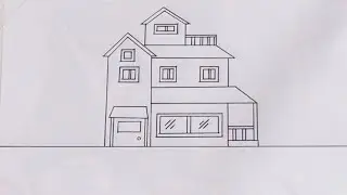 Easy House Drawing Step by Step | Simple Home Drawing for Beginners