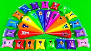 Incredibox Sprunki Slime ASMR! Unboxing Clay Characters Hidden in Clear Piping Bags