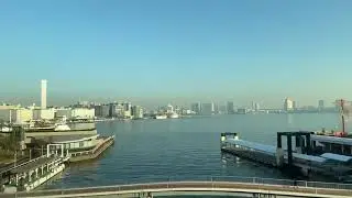 #Tokyo #Minato a scenic Tokyo Bay and The Rainbow Bridge view from the Local train's window.