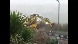 FULL TRACK REPLACEMENT  - TRACK - SLEEPERS - BALLAST -  SEAFORD - U.K.DEC 2021