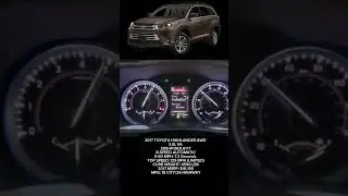 2017 Toyota Highlander AWD 0-60 MPH #carshorts #toyota #toyotahighlander #0to60 #v6
