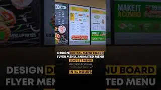 Just in 5 Hour! Restaurant Food Menu Design #DigitalMenuBoard, #AnimatedMenu #menucard