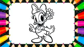Daisy Duck Coloring Time 🎀🦆 | Cute Disney Style Art for Kids!#DaisyDuck#DisneyColoring