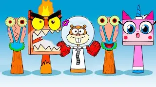 Sprunki OC 03 Gary, Sandy, Unikitty All Phase Meets Phase 4 (Compilation Sprunki Incredibox)