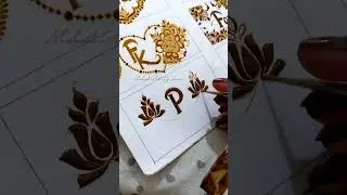 Letter mehndi design | P | Mehedi Art By Dina | #foryou #henna #mehndi #hennadesign #mehendi 