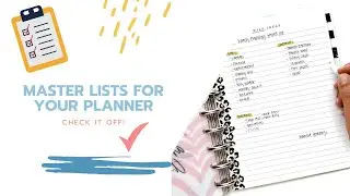 MASTER LISTS FOR YOUR PLANNER | My must have lists!