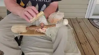Flint Knapping - Edbo ABO Stick - Moose Punch Thinning Spalls