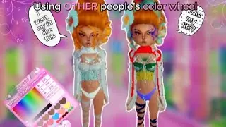 Using OTHER people's Color wheels in Dress to impress! (Is this gonna match?)