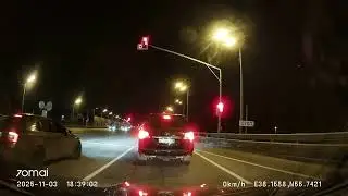 Driving in Moscow agglomeration: Булгаково - Лефортово 03/11/2025 (timelapse 4x-8x)