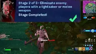 Eliminate enemy players with a lightsaber or melee weapon Fortnite