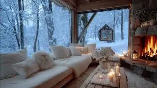 🔥🎶 Relaxing Piano Music by the Fireplace | 4 Hours of Winter Night Chill for Focus & Stress Relief