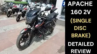 TVS Apache rtr 160 2V (single disc brake) detailed walk-around review