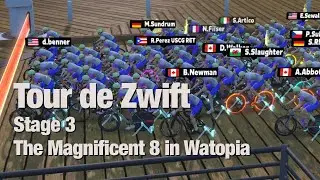 Tour de Zwift Stage 3 The Magnificent 8 Watopia