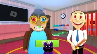TEAM EVIL DAD ESCAPE VS TEAM EVIL GRANDMA ESCAPE! SCARY TEAMWORK OBBY Full Gameplay #roblox