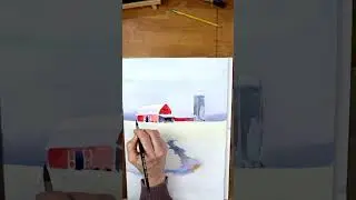 How to Paint a Winter Scene in Watercolor - Step by Step Tutorial