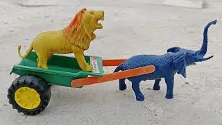 DIY How to Mini Elephant Cart at Home Using Ice Cream Sticks | Handmade Wooden Cart Project