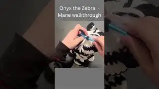 Onyx the Zebra- Mane Walkthrough. Check out his pattern on my Etsy shop! #crochet #amigurumi