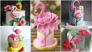 Flamingo cake design/ Flamingo Birthday cake design ideas .