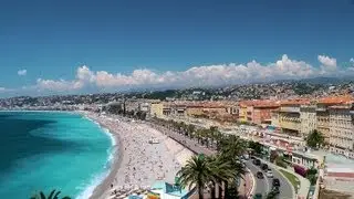 Nice - Beach and the Promenade des Anglais. French Riviera, France [HD] (videoturysta.eu)