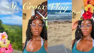 St. Croix Vlog PART 1 |zip lining, hotel room tour, beach views 