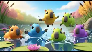 Cinco Peque&ntilde;as Capivaras Nadan, Nadan | Rimas Infantiles y Canciones para Ni&ntilde;os