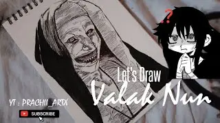 Valak (The Nun) Pen Sketch | Dark Horror Art