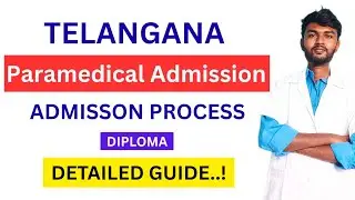 Paramedical counselling date 2025 | TGPMB Paramedical Diploma Courses Admission Notification 2025