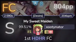 8.0⭐ xootynator | Mia REGINA / R3 Music Box - My Sweet Maiden [Desire] +HDHR 99.51% FC #1 | 804pp