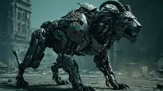 Cyborg Chimera Unleashed: Dystopian Sci-Fi Mayhem in the City