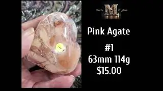 Pink Agate aka Pink Candy Agate heart