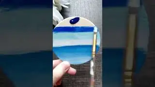 Moonlight Lake Acrylic Painting #shorts #art