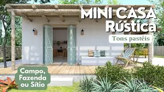Mini Casa Rústica - Tons pastéis 😍 Fazenda,Campo ou Sítio