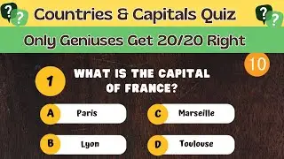 Quiz Countries & Their Capitals | Learn World Geography Fast! | Country Names & Capitals Quiz #quiz