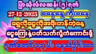 #(27-12-2025)ကိုးစနေ ရွှေလိုငွေလိုအဖိုးတန်နေ့မှာ #ဘုရားရှင်အား ဂုဏ်တော်(၁၃)ပါးဓနသိဒ္ဓိဂါထာ ပူဇော်ပါ