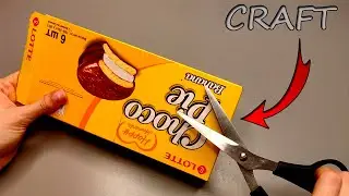 Craft idea from a cookie box  I NEVER throw boxes away