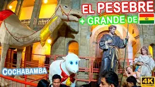 El PESEBRE MAS GRANDE DE BOLIVIA🎉🎄COCHABAMBA NAVIDEÑA🎄🎉se viste de LUCES (paseo nocturno)🤩🎉🎄