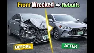 Severe Front-End Car Damage Repair & Restoration | Full Rebuild (Before/After)