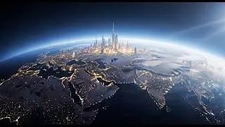 City Seen From Space | Humanity in 3100 (4K Ultra-Realistic) #futuristiccities #futurecityFuture