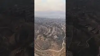 Wildfire damage in Malibu, California, from above