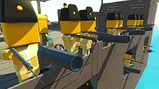 Musket Line Ship Defense VS Pirate Boarding! - Ancient Warfare 3: Battle Simulator