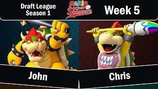 Draft League Week 5 - John (Bowser) Vs. Chris (Bowser Jr.) - Mario Super Sluggers