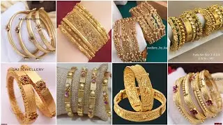 So beautiful and very aesthetic design collection of Dubai gold kangans, bracelets and bangles.