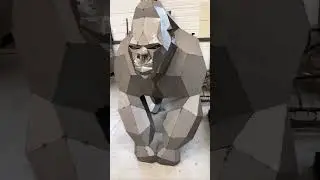 Steel Sheet Metal Pattern Template Gorilla Project Sculpture (dxf, PDF)