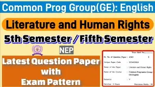 Literature and Human Rights ge English 5th semester previous year question paper du sol / regular 