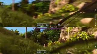 Jugando a Ark Ascended en pantalla dividida