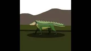 Crocodile monster Walking animation 12