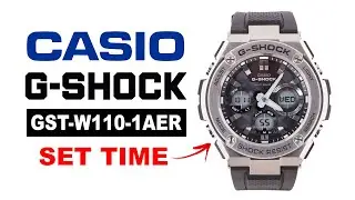How to set time on Casio G-Shock GST-W110-1AER 4K