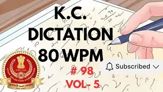 Transcription 98. || ( Kailash Chandra|| 80 WPM|| 1000 Words||Prince institute since 2016